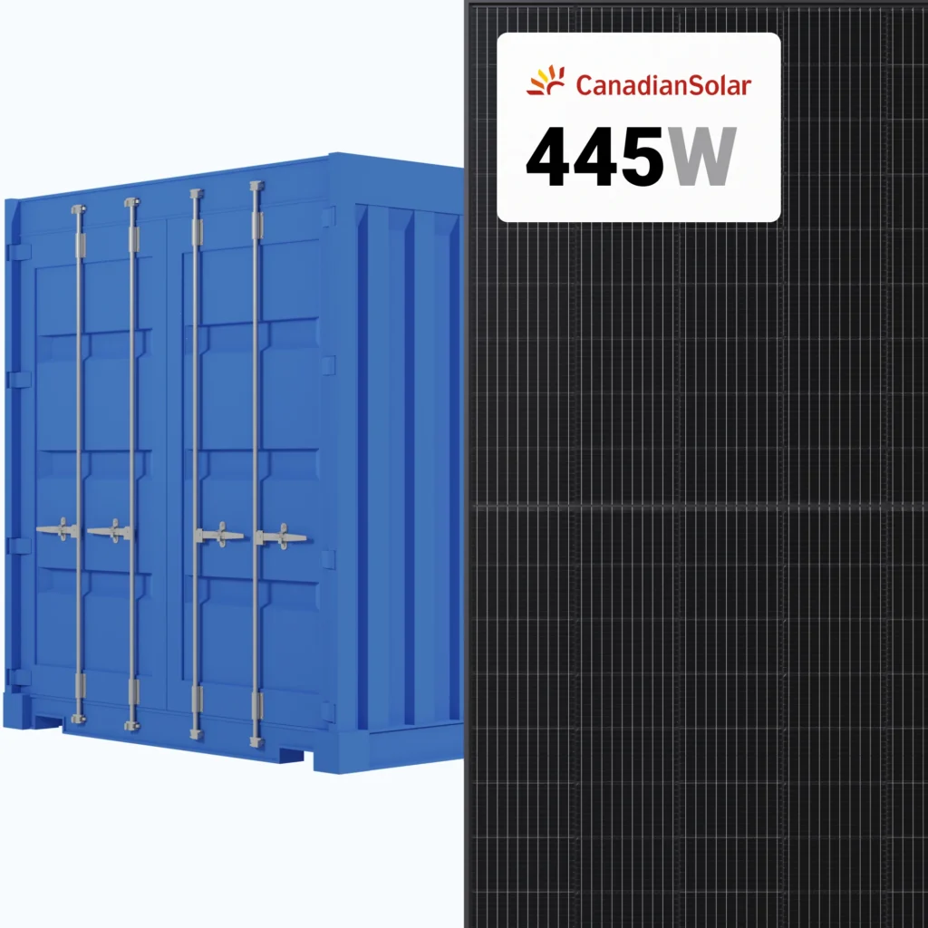 Canadian Solar 445W Solar Panel 108 Cells TOPHiKu6 (All-Black) CS6.1-54TM-445H Container 720 panels